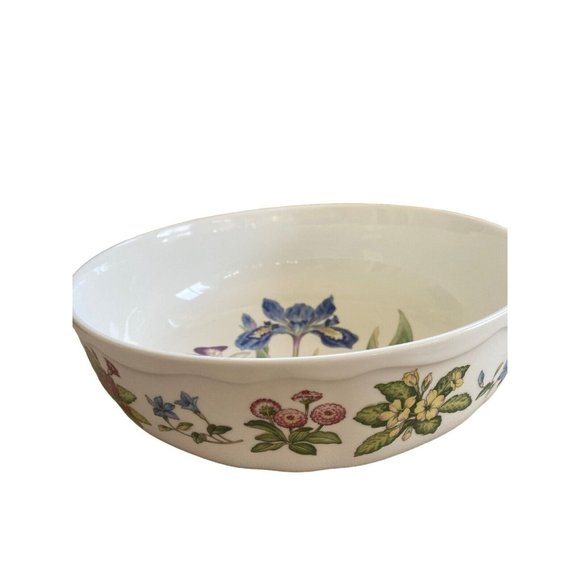 VTG Noritake Casual Gourmet Garden Large Serving+Mixing Bowl Iris Floral 7940/5 - Picture 9 of 12